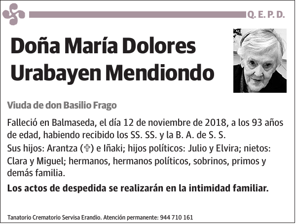 María Dolores Urabayen Mendiondo