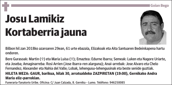 Josu Lamikiz Kortaberria