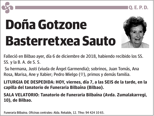 Gotzone Basterretxea Sauto