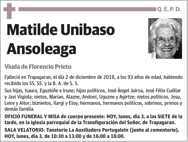 Matilde Unibaso Ansoleaga