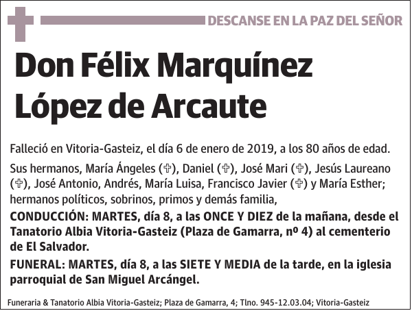 Félix Marquínez López de Arcaute