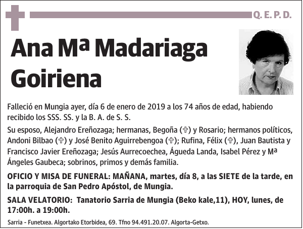 Ana Mª Madariaga Goiriena