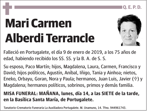 Mari Carmen Alberdi Terrancle