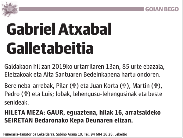 Gabriel Atxabal Galletabeitia