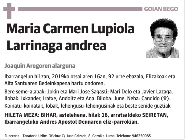 Maria Carmen Lupiola Larrinaga