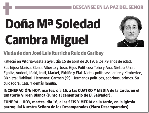 Mª Soledad Cambra Miguel