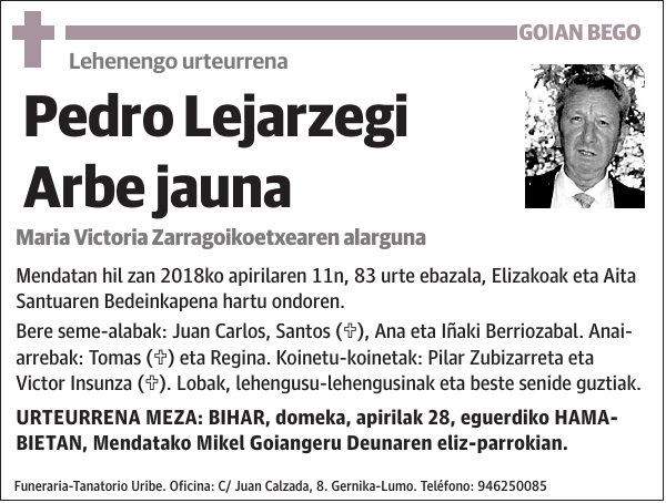 Pedro Lejarzegi Arbe