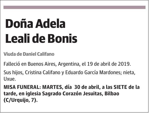 Adela Leali de Bonis
