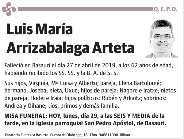 Luis María Arrizabalaga Arteta