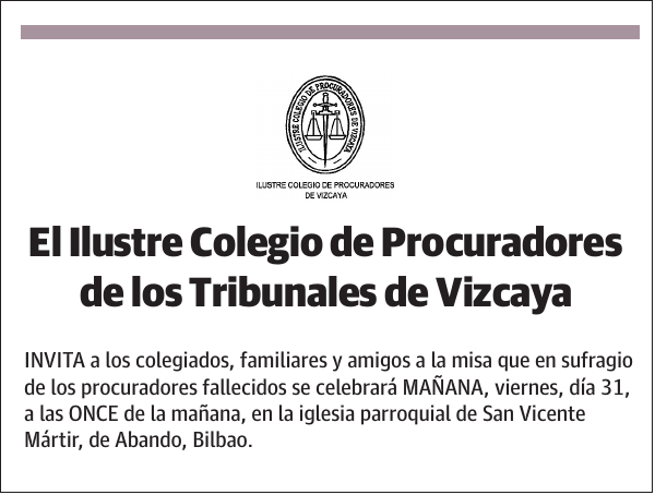 Ilustre Colegio de Procuradores de los Tribunales de Vizcaya