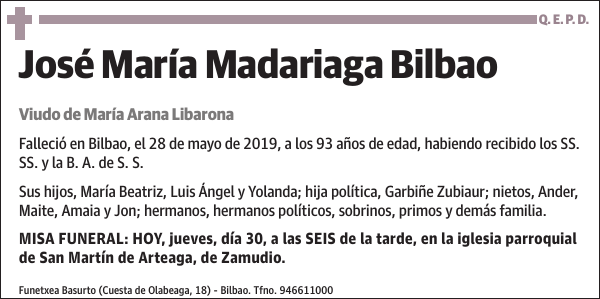 José María Madariaga Bilbao
