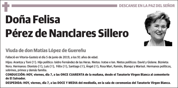Felisa Pérez de Nanclares Sillero