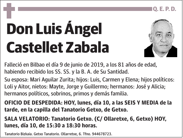 Luis Ángel Castellet Zabala