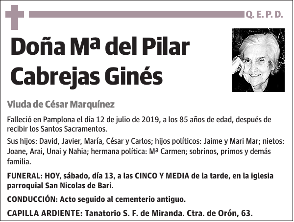 Mª del Pilar Cabrejas Ginés