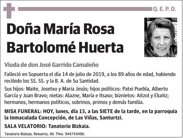 María Rosa Bartolomé Huerta
