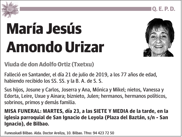 María Jesús Amondo Urizar