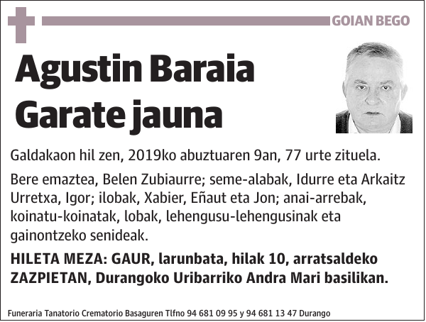 Agustin Baraia Garate