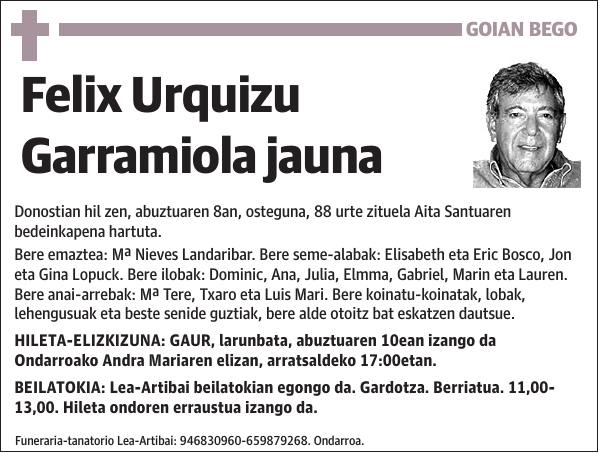 Felix Urquizu Garramiola