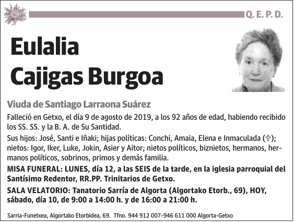 Eulalia Cajigas Burgoa