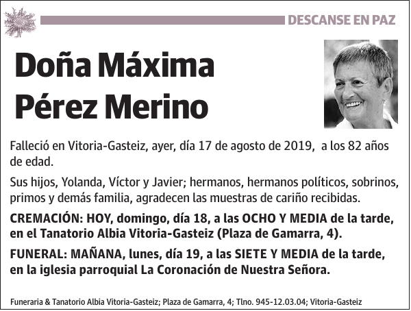 Máxima Pérez Merino