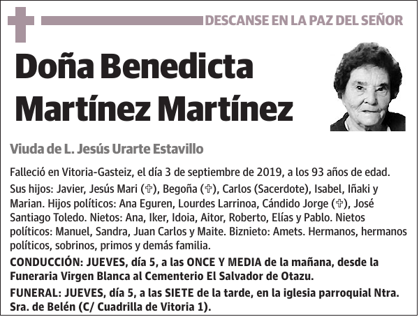 Benedicta Martínez Martínez