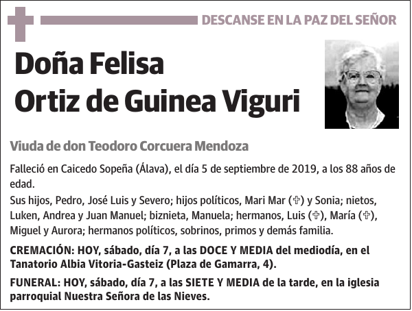 Felisa Ortiz de Guinea Viguri