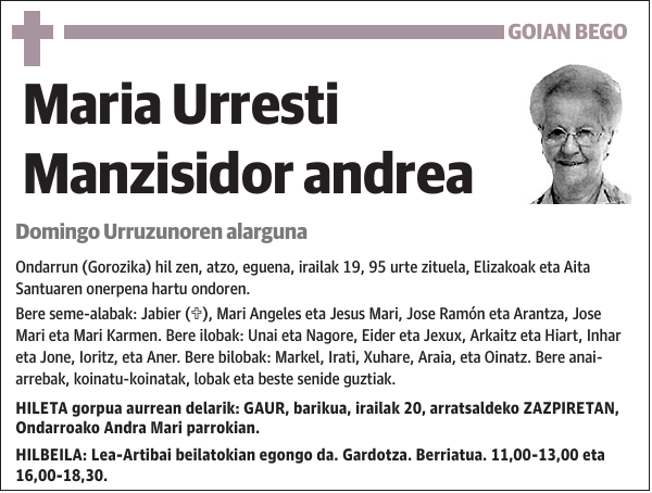Maria Urresti Manzisidor