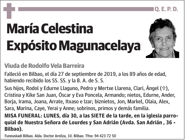 María Celestina Expósito Magunacelaya