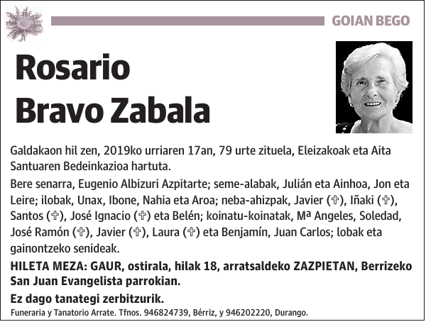 Rosario Bravo Zabala