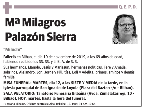 Mª Milagros Palazón Sierra 'Miluchi'