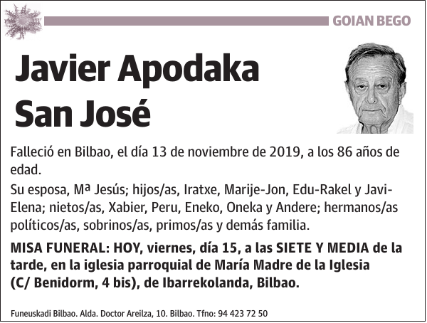 Javier Apodaka San José