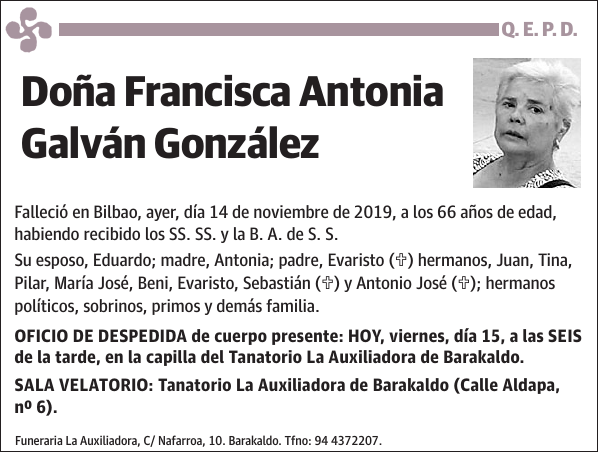 Francisca Antonia Galván González