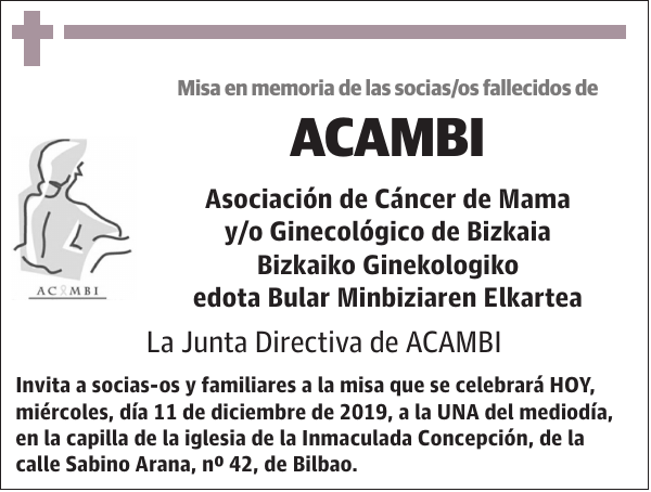 ACAMBI Asociación de Cáncer de Mama y/o Ginecológico de Bizkaia