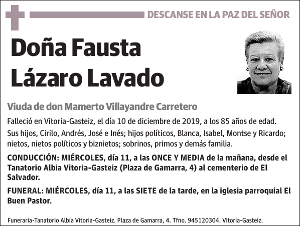 Fausta Lázaro Lavado