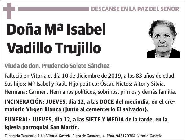 Mª Isabel Vadillo Trujillo