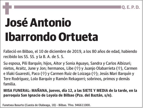 José Antonio Ibarrondo Ortueta