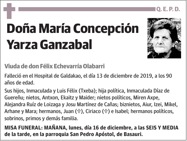 María Concepción Yarza Ganzabal