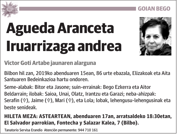 Agueda Aranceta Iruarrizaga