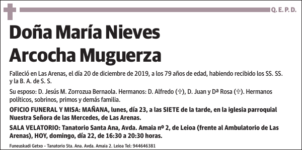 María Nieves Arcocha Muguerza