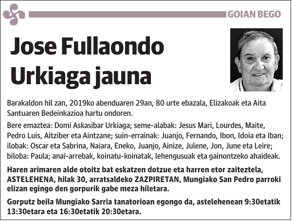 Jose Fullaondo Urkiaga