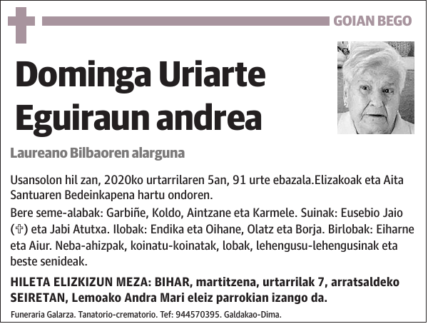 Dominga Uriarte Eguiraun