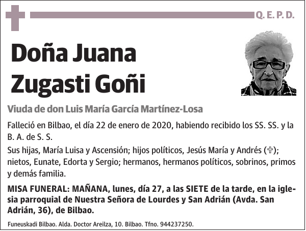 Juana Zugasti Goñi