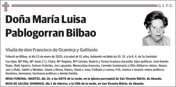 María Luisa Pablogorran Bilbao