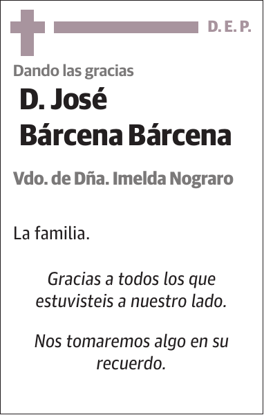 D. José Bárcena Bárcena