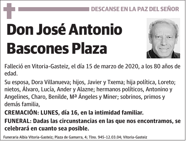 José Antonio Bascones Plaza