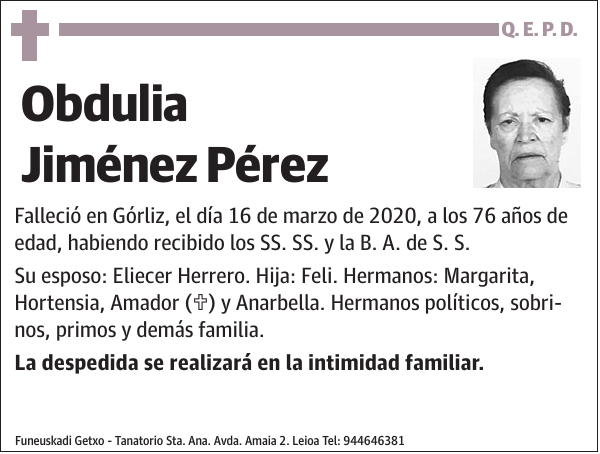 Obdulia Jiménez Pérez