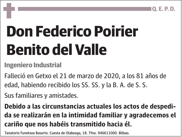 Federico Poirier Benito del Valle Ingeniero Industrial