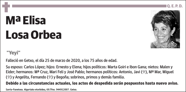 Mª Elisa Losa Orbea