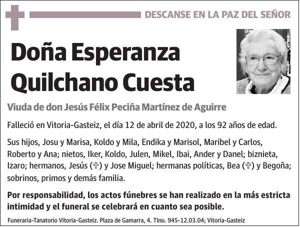 Esperanza Quilchano Cuesta