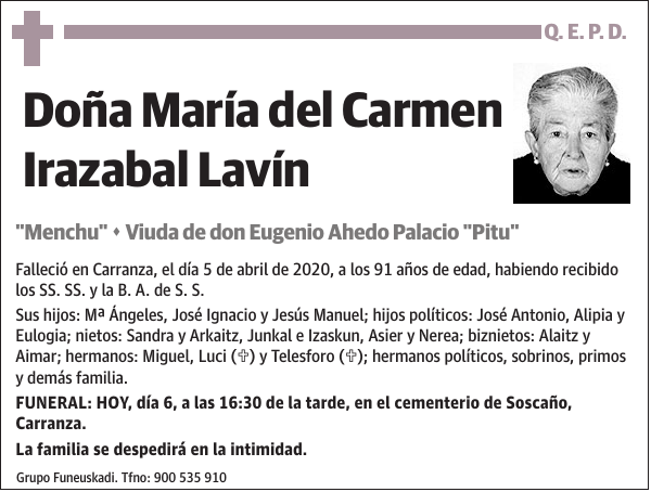 María del Carmen Irazabal Lavín